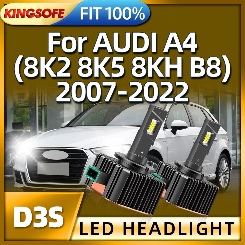 

Roadsun Car LED Headlight D3S 30000LM Super Bright Light For AUDI A4 8K2 8K5 8KH B8 2007 2008 2009 2010 2011 2012 2013-2022