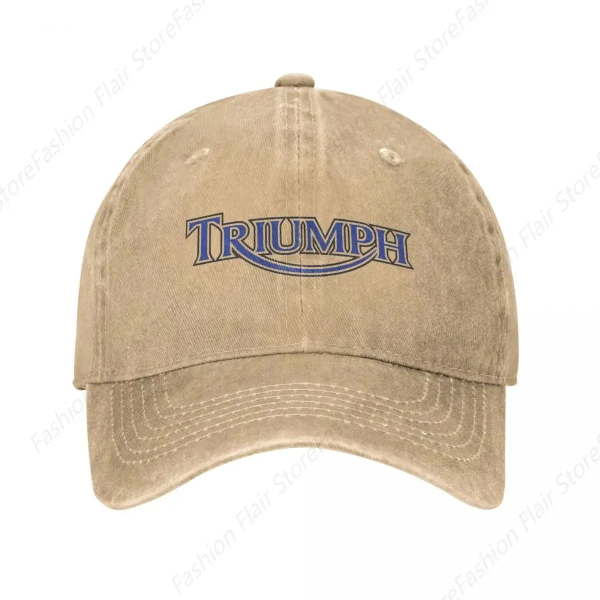 Casual TRIUMPHS Motorcycle Trucker Hat Men Women Distressed Denim Washed Sun Cap Racing Outdoor All Seasons Travel Gift Caps Hat