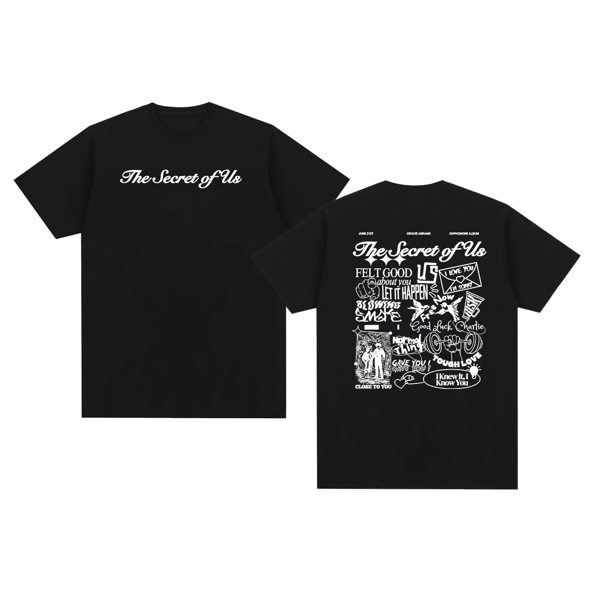The Secret of Us Vintage t-shirt Gracie Abrams Streetwear Y2K 90s Cotton Men T shirt New TEE TSHIRT Womens tops