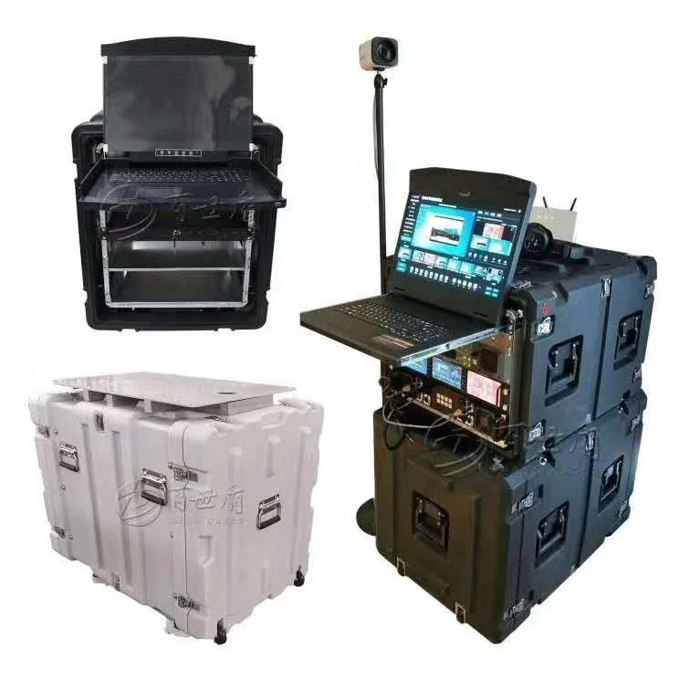 International Standard 19 Inch 4U 6U 5U 8U 10U 12U 14U 16U Static Rotomolded Shock Rack Mount case