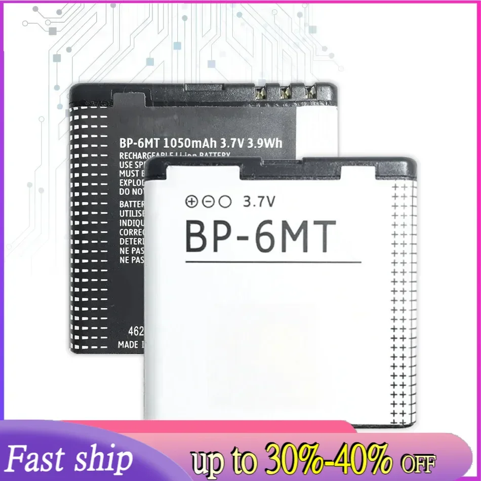 BP-6MT 1050Mah Battery For Nokia N81 N82 N81-8G E51 E51i 6720 6720C BP 6MT Cell Phone Accumulator