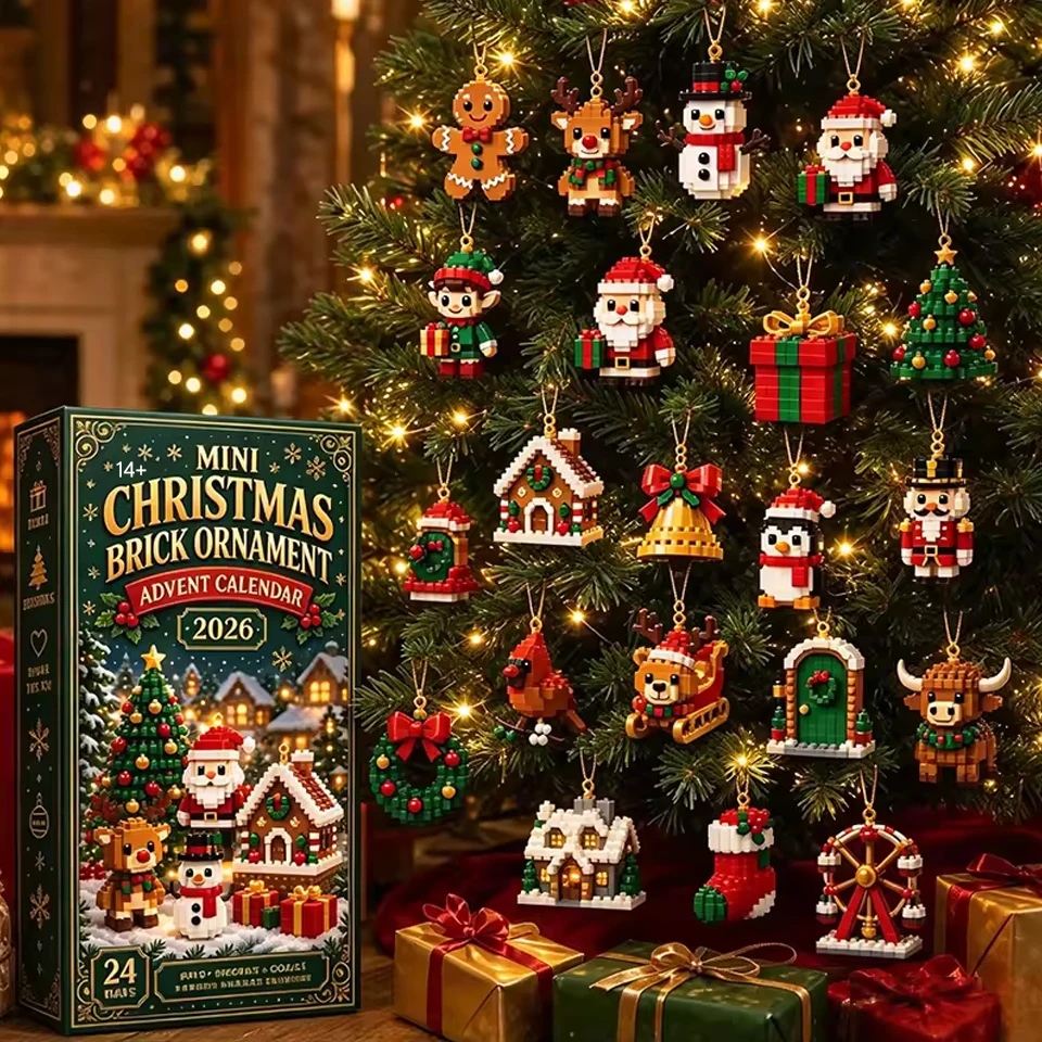 Building Block Mini - Kalender Hitung Mundur Dekorasi Natal 3D