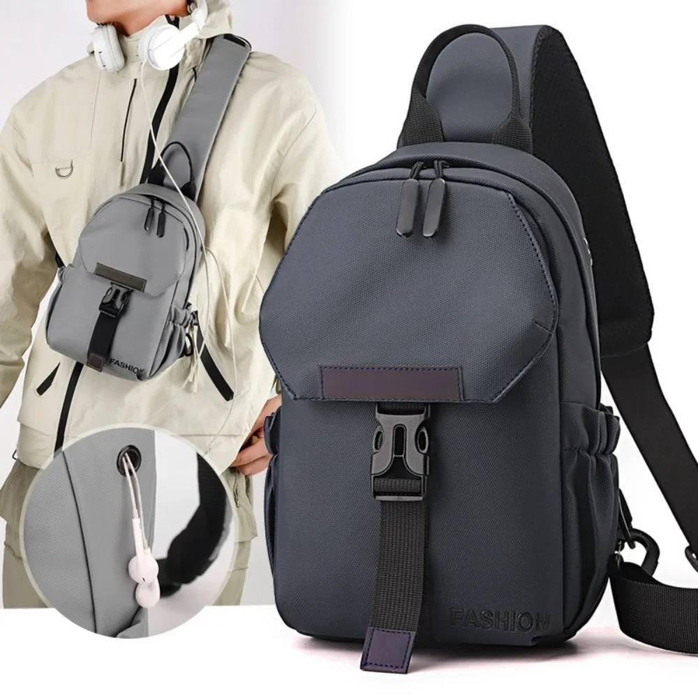 

Simple Large Capacity Men Chest Bag Multipurpose Wide Strap Shoulder Bag Men Daypack Storage Nylon Messenger Bag Gym