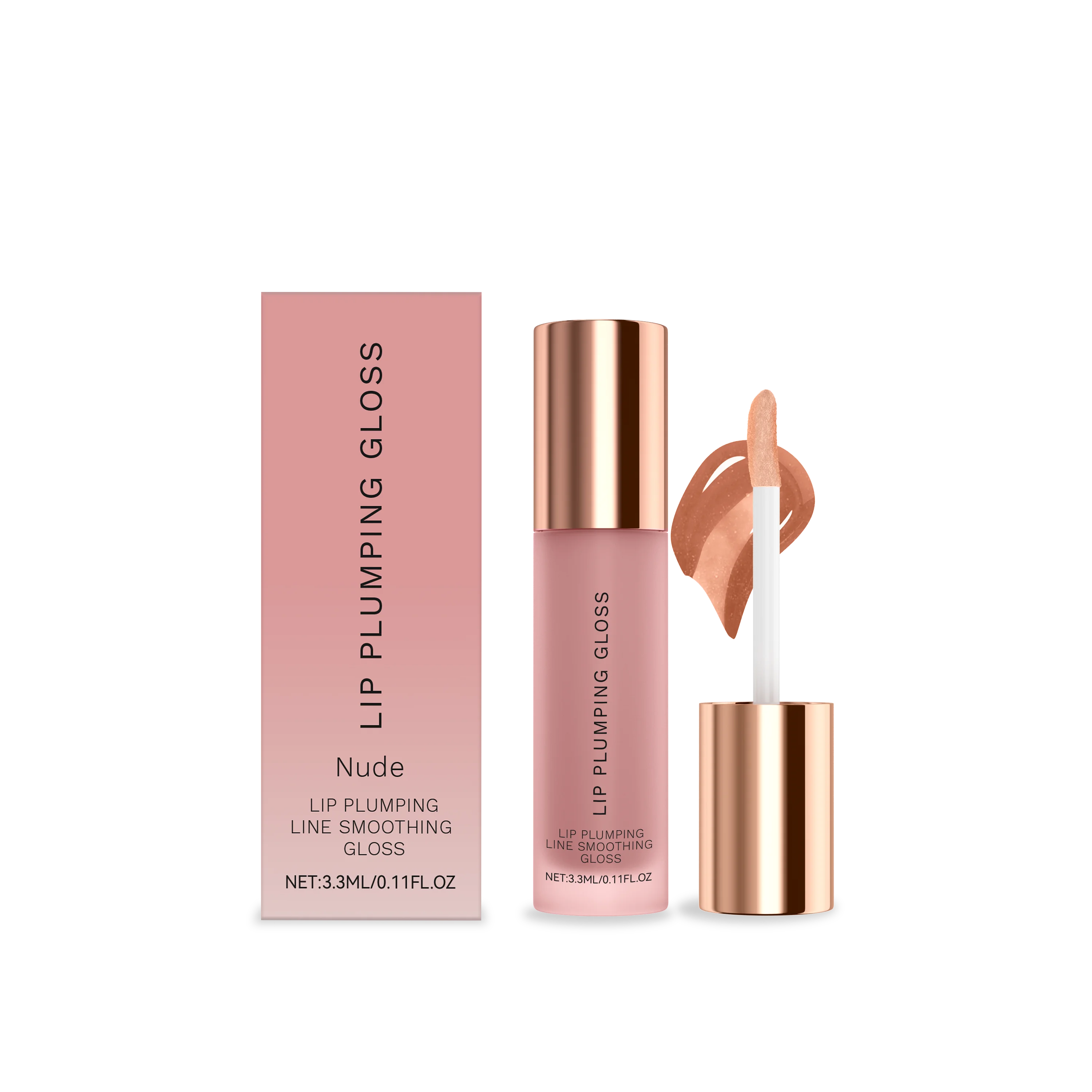 Błyszczyk powiększający usta, długotrwały, wodoodporny, naturalny, nude, aksamitny, nawilżający, błyszczyk do ust, błyszczyk z brokatem, kosmetyki do makijażu ust.