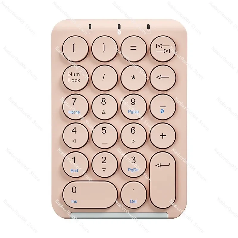 

Bluetooth Number Pad | Retro Round Keys | Compact Portable Design