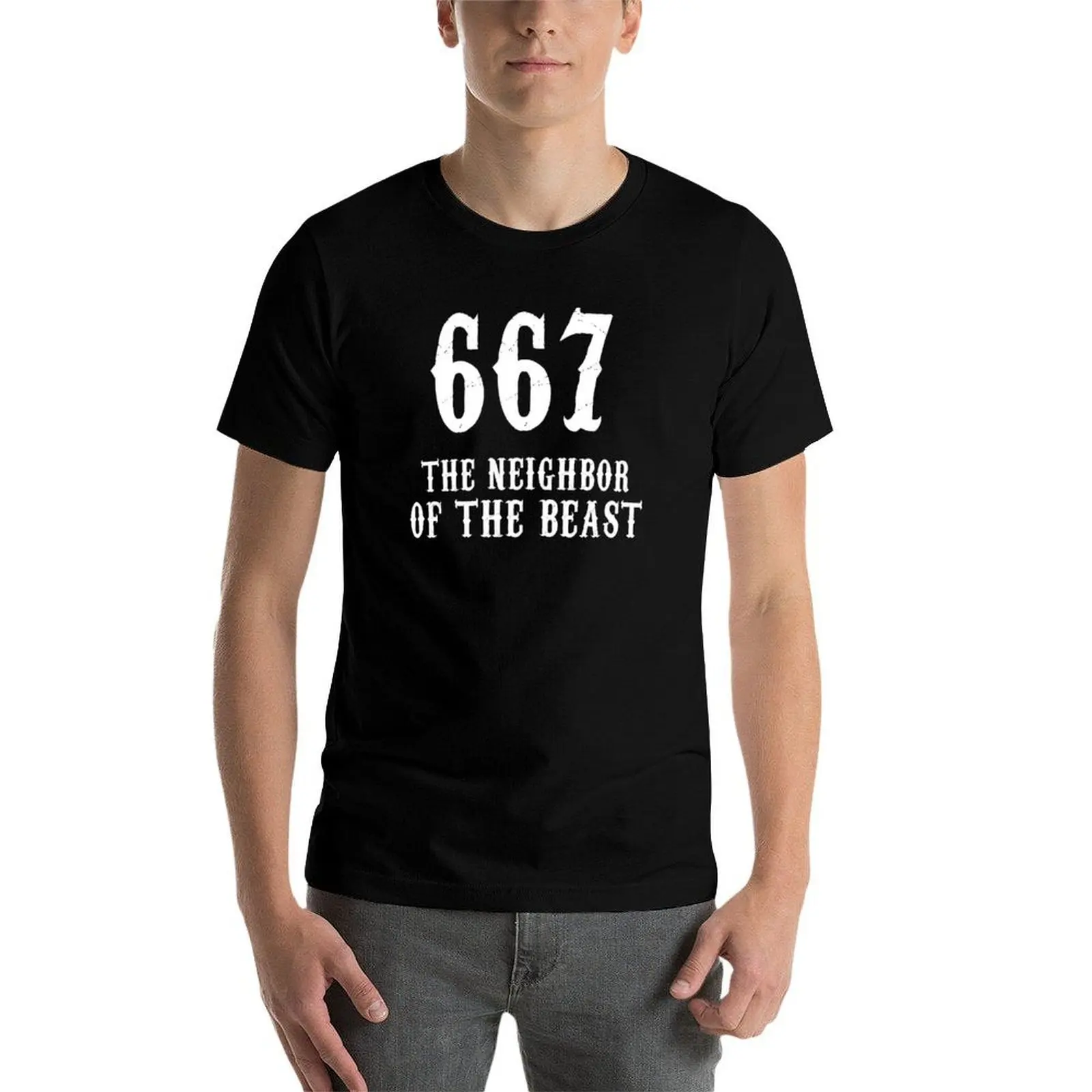 667- the number of the beast T-Shirt man t shirts cotton cotton t shirt pack t shirts for man slim