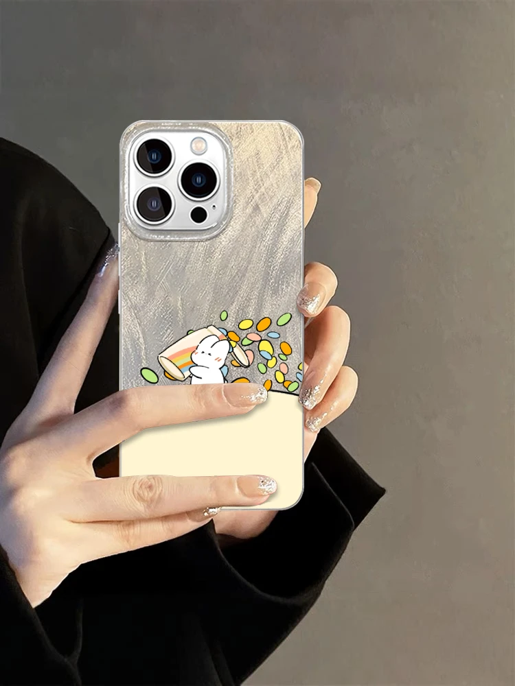 

Jo Willms Candy Rabbit Phone Case for 16Promax Full Cover Anti-Fall Trendy Women's Model Soft Silicone Protective