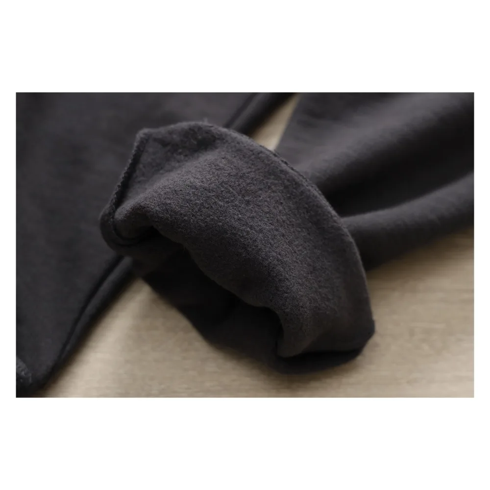 الرجعية بسيطة محبوك Sweatpants الخريف والشتاء القطن الخالص الصوف الدافئة سليم طماق الرجال السراويل اليومية غير رسمية #6