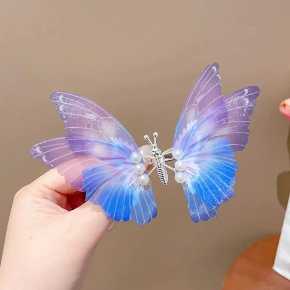 Cute Side Clip Butterfly Hair Clip Moving Wings Princess Hairpin Kids Lovely Hairgrip Shaking Wing Butterfly Hair Clips