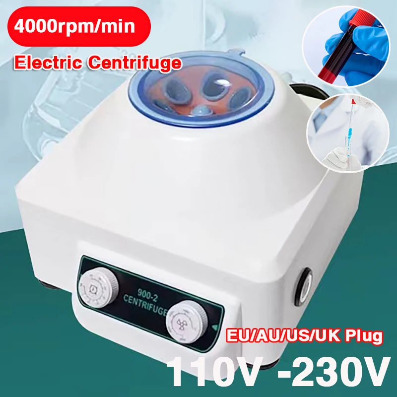 

110V 230V 4000rpm/min Stepless Speed Regulation Timing Electric Centrifuge Experimental Instrument Lab Laboratory Centrifuge