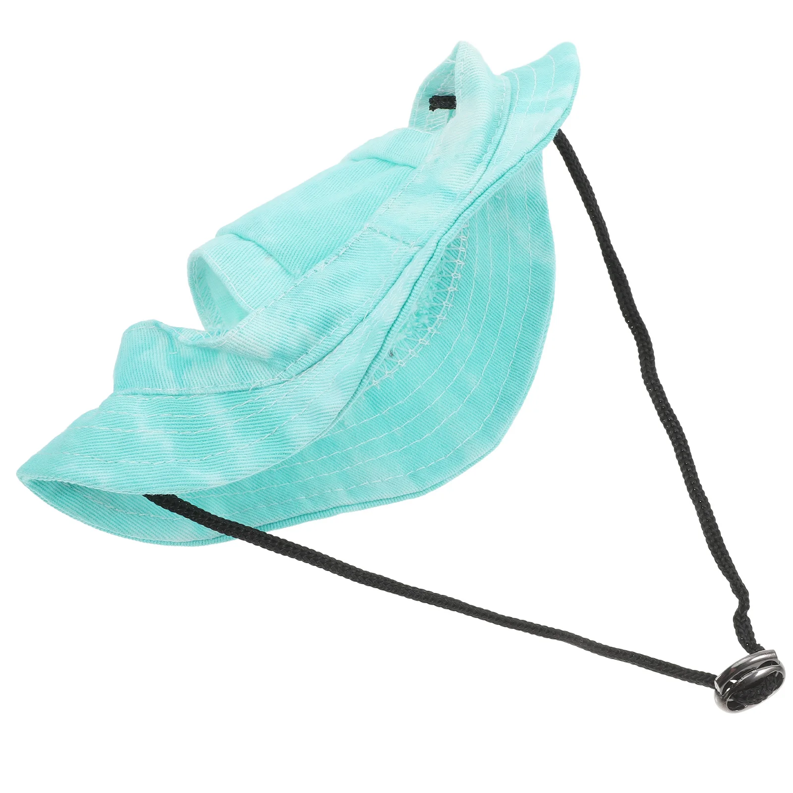 

Pet Adjustable Sun Bucket Hat with Ear Holes Outdoor Sun Protection Cap for Small Medium Dogs Cats Sporty Style