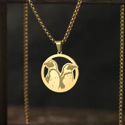 Kinitial Stainless Steel Penguin Necklace For Women Lovely Vivid Animal Penguin Pendant Necklace Trendy Jewelry