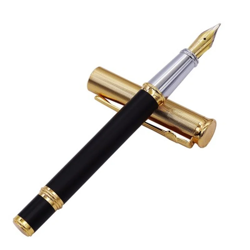 A + Duke 17, матовая черная металлическая перьевая ручка, красивая волнистая крышка, мидие перо, подарочная ручка