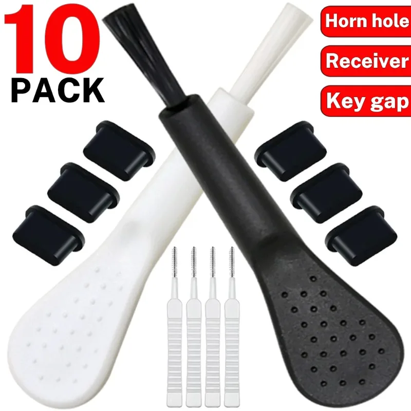 

1-10 шт. пылезащитная заглушка для зарядного порта с чистящей щеткой для iPhone 16 15 14 13 Pro Max Plus Samsung Xiaomi iOS Type C Cleaner Set