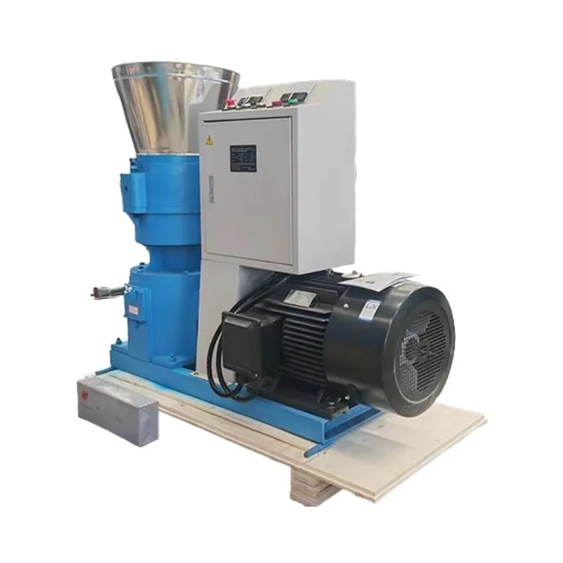 

New LAIZHEN 100kg/hour Wood Pellet Mill Flat Die Biomass Pellet Machine Briquette Granulator with 7.5 Kw Motor Processing