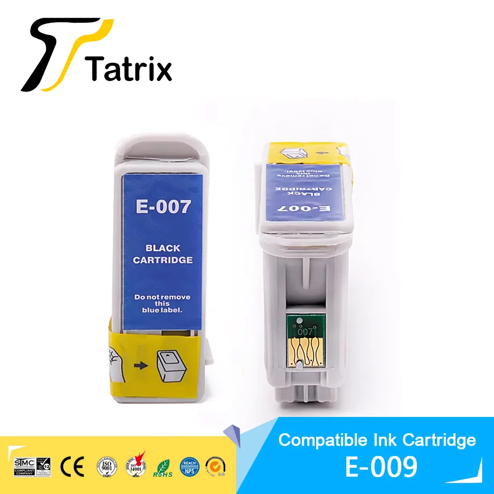 Tatrix T007 T009 Premium Color Compatible Printer Ink Cartridge for Epson Stylus Photo 900/1270/ 1280/1290/1290S Printer