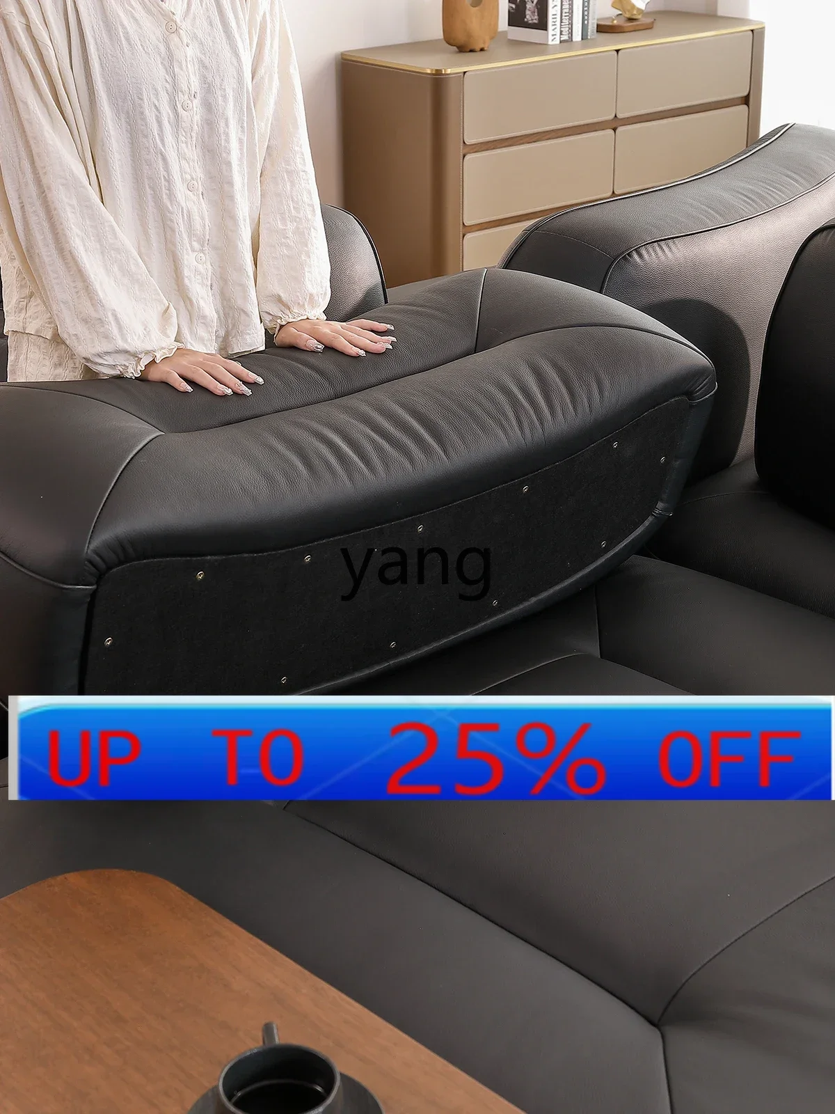 

LMM movable free combination module sofa square tofu block living room small apartment leather sofa