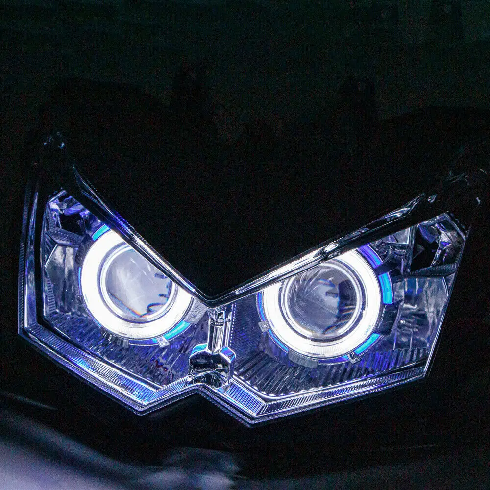 Motorcycle Accessories For 2010-2013 Kawasaki Z1000 Headlight Blue /Green DRL Headlamp Z 1000 Front Led Lights