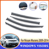 Windshields For Nissan Murano Z51 2009~2014 2010 2011 2012 2013 Car Window Visor Rain Eyebrow Smoke Guards Deflector Accessories