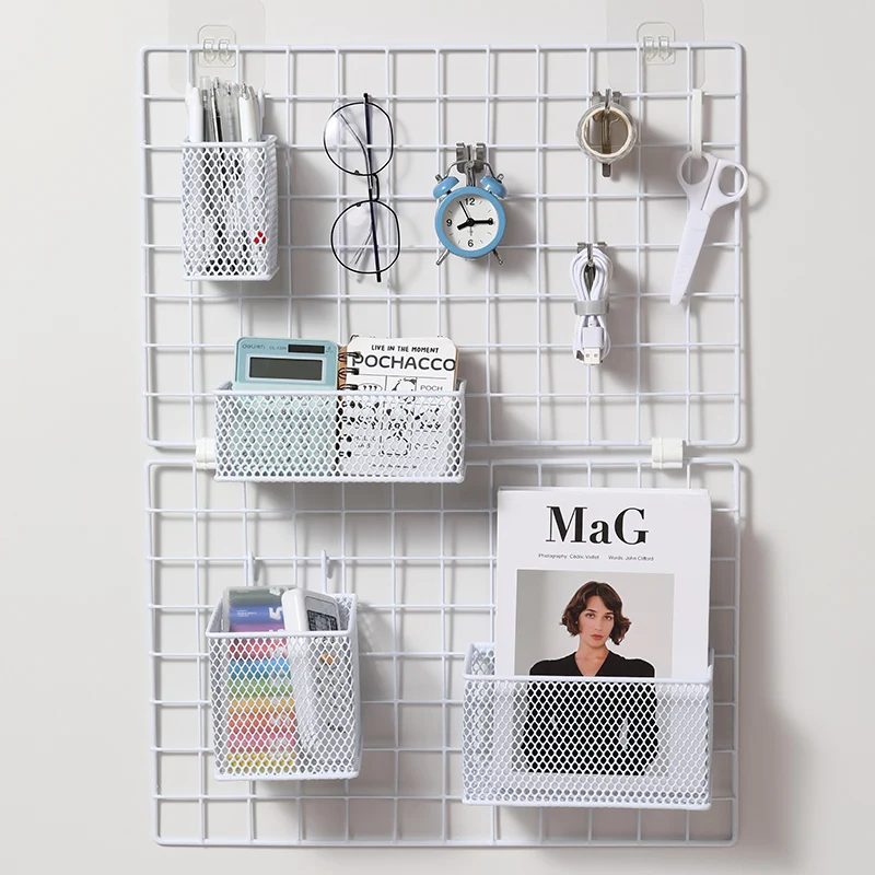 

White Metal Art id Display Stand Kindergarten Photo Wall Desktop Stall Iron Art Braet Me Base Storage Organizer Ra