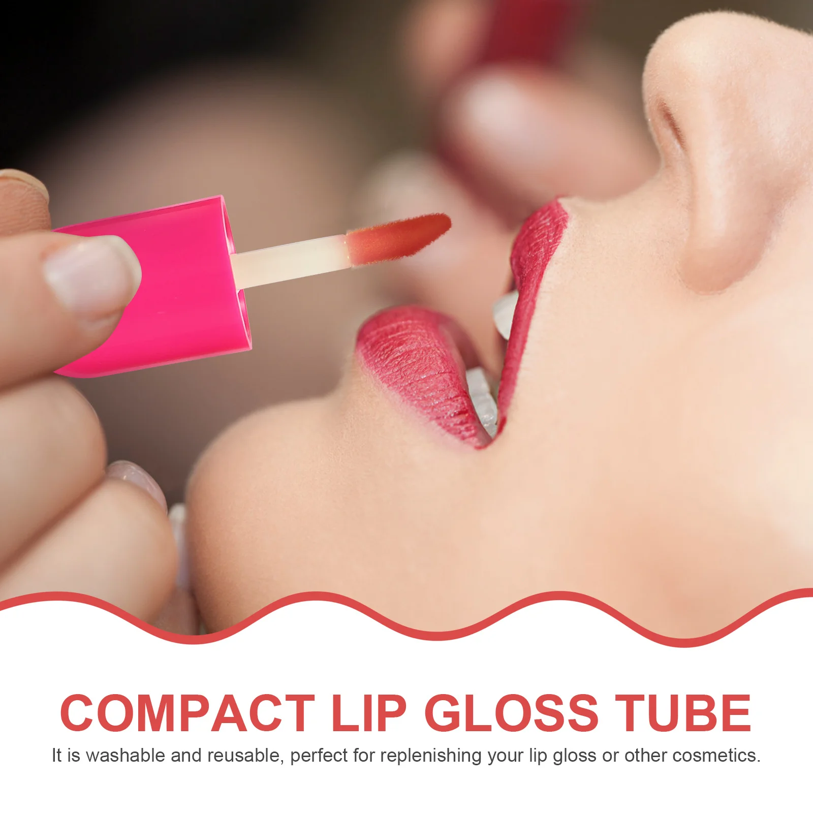 9 個のリップグロスチューブクリア詰め替え容器ポータブル旅行メイクアップ収納 DIY ボトルリップグロスチューブ