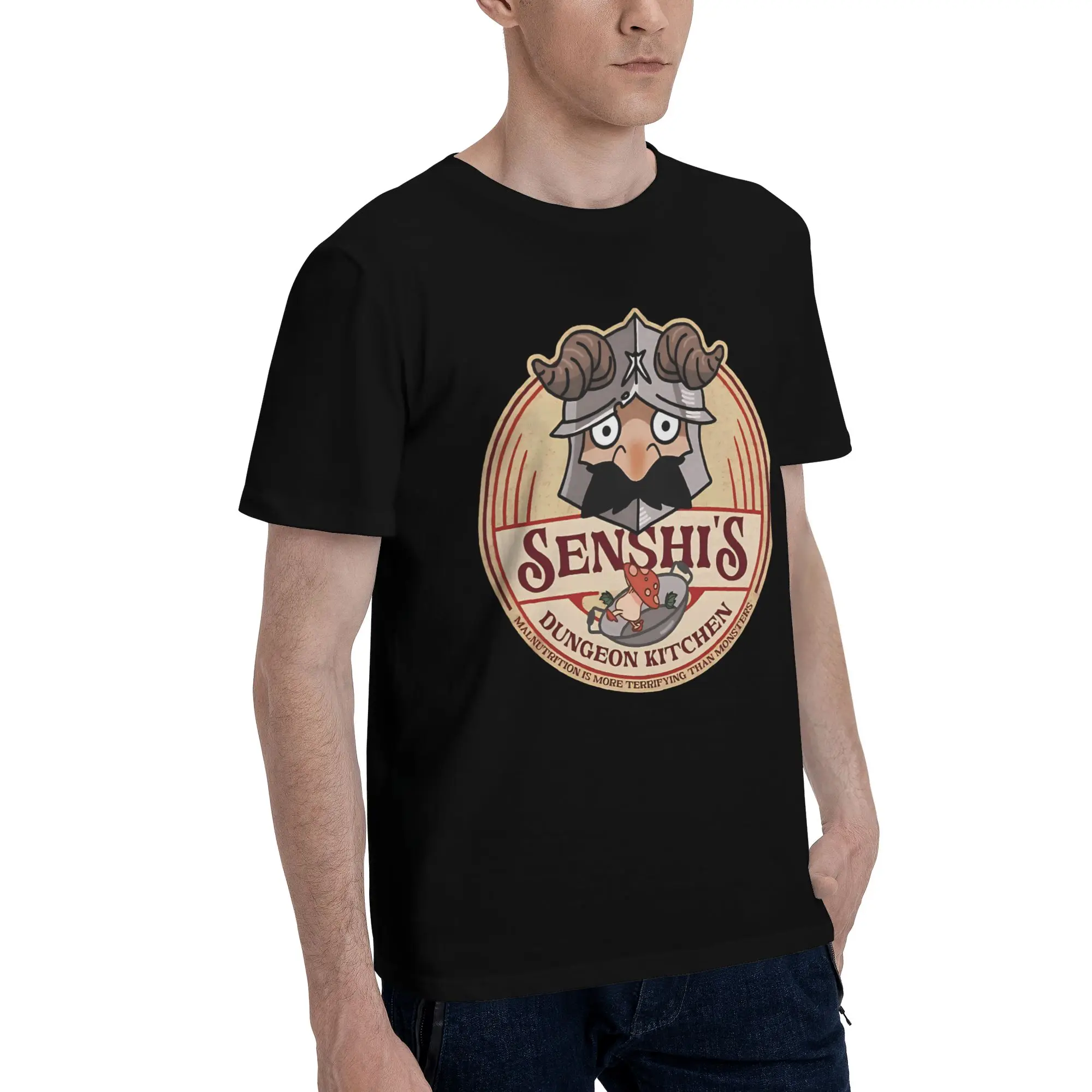Senshiss Kitchen  Funny Graphic 100% Cotton T-Shirt Delicious in Dungeon Tops Tees For Men