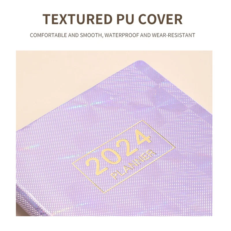 2024 Appointment Book & Planner - Jan. 2024 - Dec. 2024, Daily Hourly Planner 2024,Premium Paper(Purple)