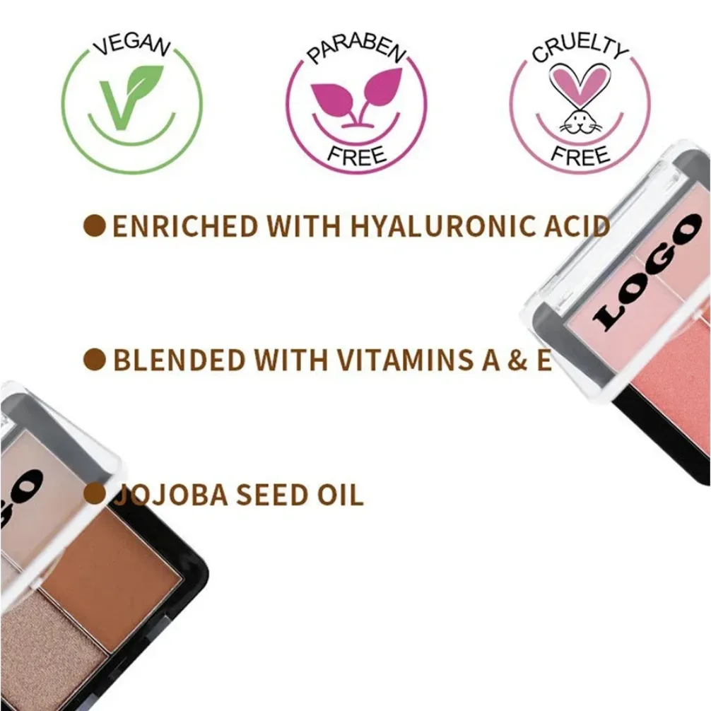 Private Label Aangepast logo Vegan DIY Concealer Contourpalet Make-up Groothandel Neusschaduw Gezicht Markeerstift Cosmetisch