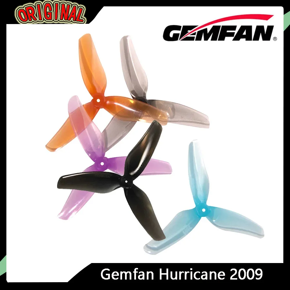 

4 пары (8 шт.) Gemfan Hurricane 2009 2-лопастная опора для ПК Micro Whoop — отверстия 1 мм/1,5 мм, подходит для двигателя 110x для 2-дюймового FPV RC Drone