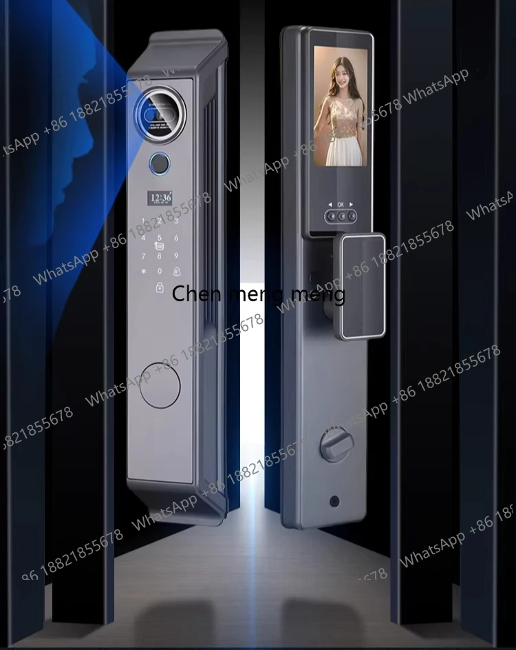 

Умный дверной замок с распознаванием лиц, замок с отпечатком пальца, бытовой противоугонный дверной замок, электронный кодовый замок, автоматический.