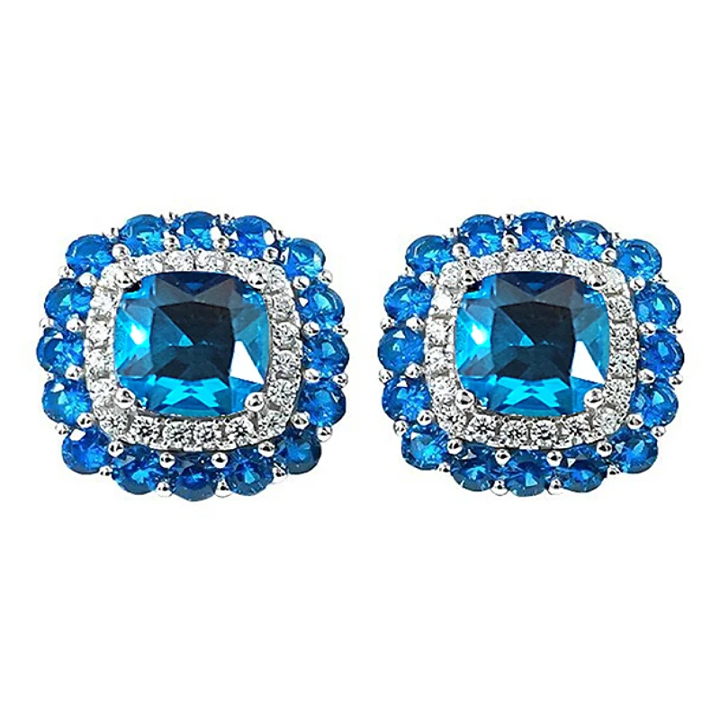 Huitan Damen-Ohrstecker im frischen Stil, gepolstert, Zirkonia, für Hochzeit, Party, Alltag, einzigartige Accessoires, Schmuck, Geschenk