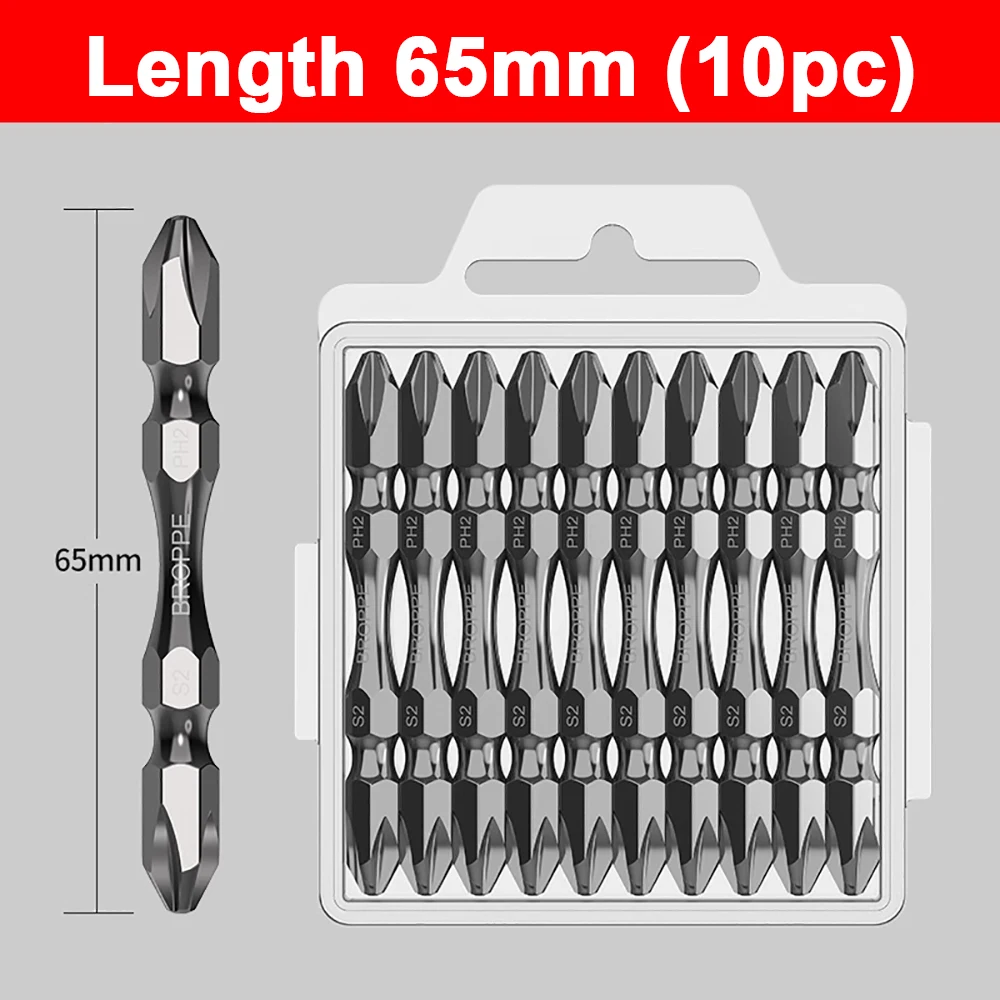 

Strong Torque PH2 Impact Driver Bit Set with Magnetic Phillips Screwdriver Tool 65mm 100mm Anti Diamond Strong Torque Bits