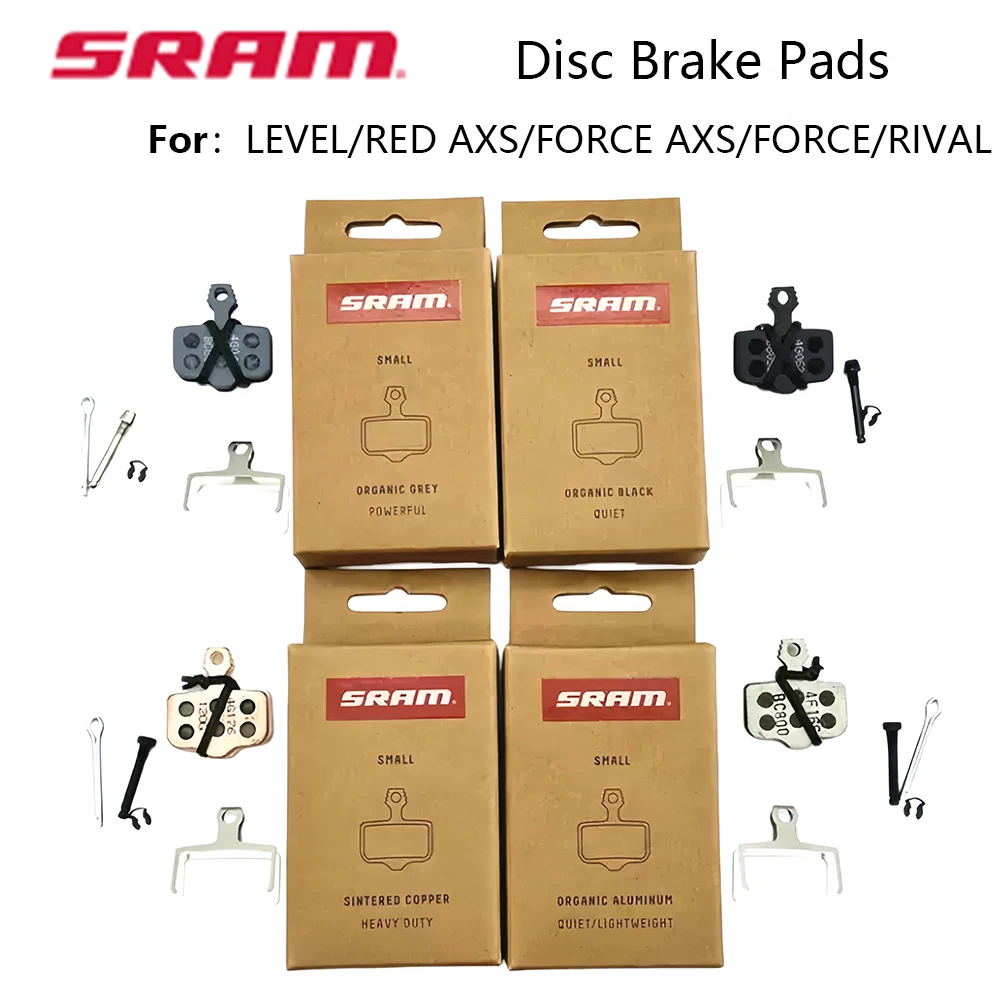 SRAM ROAD/MTB Scheibenbremsbeläge, leise, organisch, HEAVY DUTY Bremsbeläge für SRAM RED, FORCE, RIVAL, APEX, ELIXIR, DB, LEVEL T, TLM, ULT