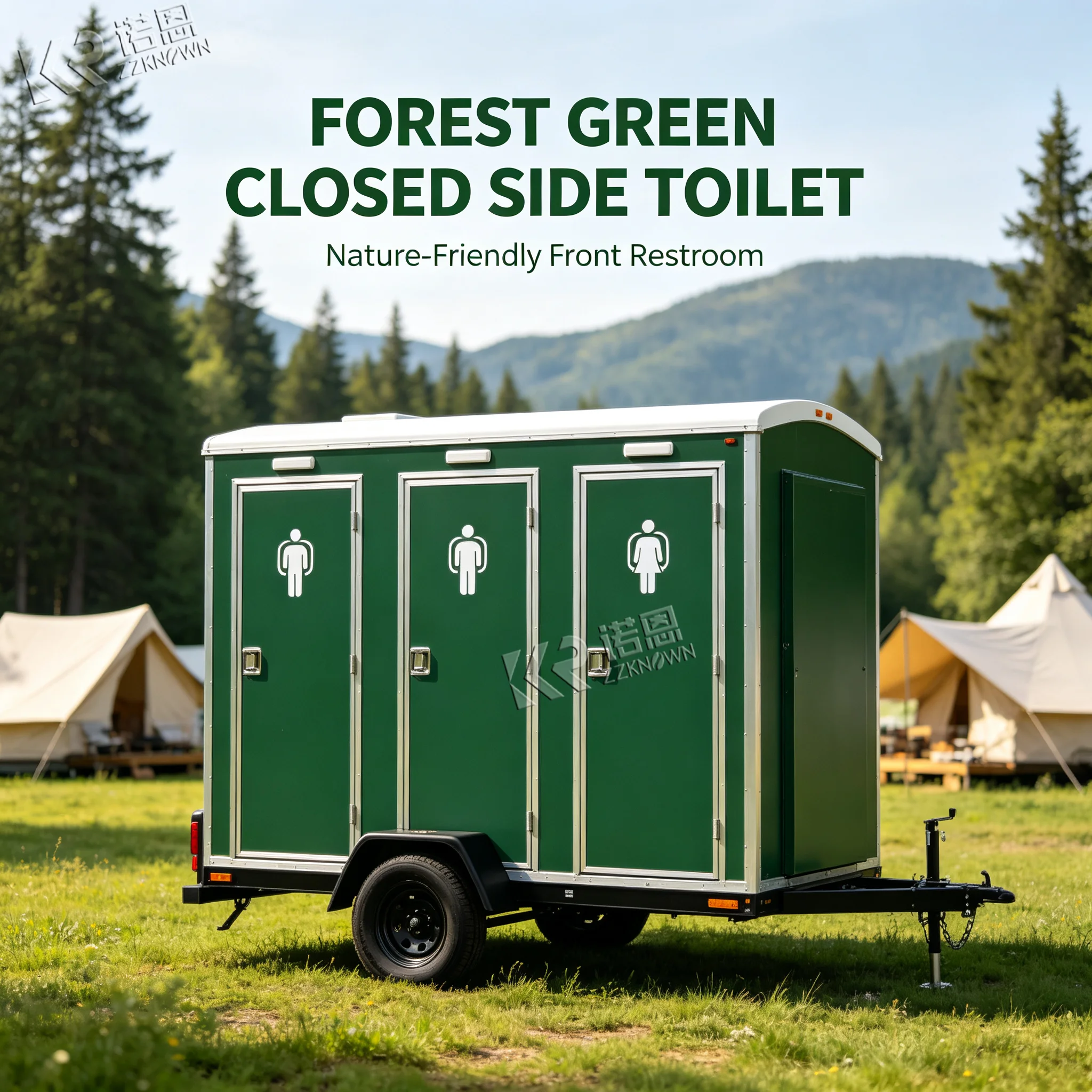 Mobile 2 Axle Portable Travel Shower Toilets Mobile Luxury Toilets Washroom Trailer for Sale Portable Toilet and Shower