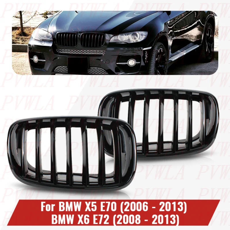 

For BMW X5 E70 X6 E72 2008 2019 2010 2011 2012 2013 Front Bumper Center Grille Car accessories 51712150247 51712150248