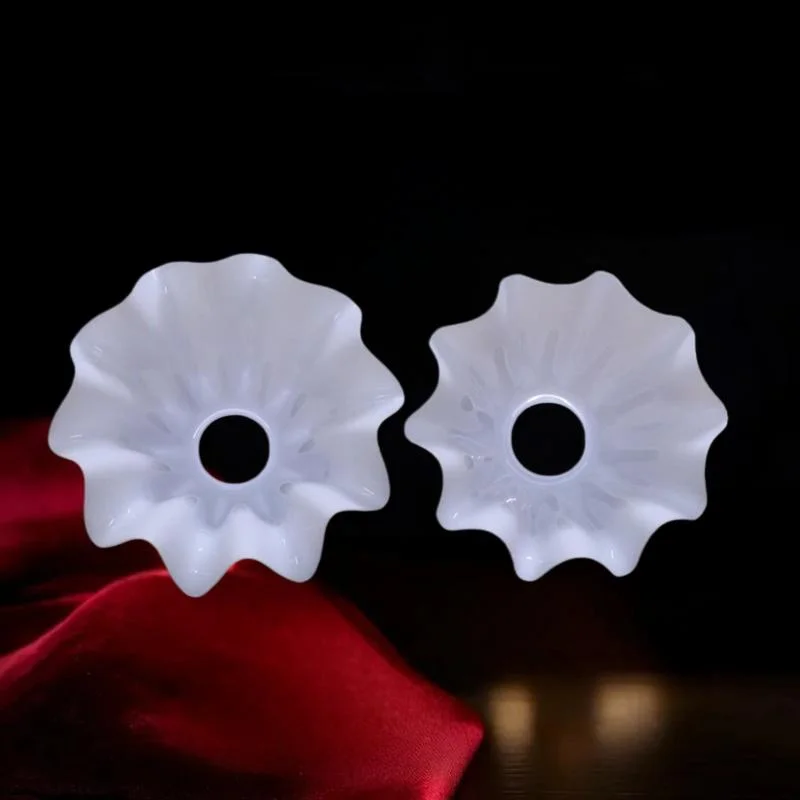 1Pcs E27 Plastic Bell Orchid Lampshade DIY Wall Night Restaurant Chandelier Replacement Hanging Lamp Accessories for Table Parts