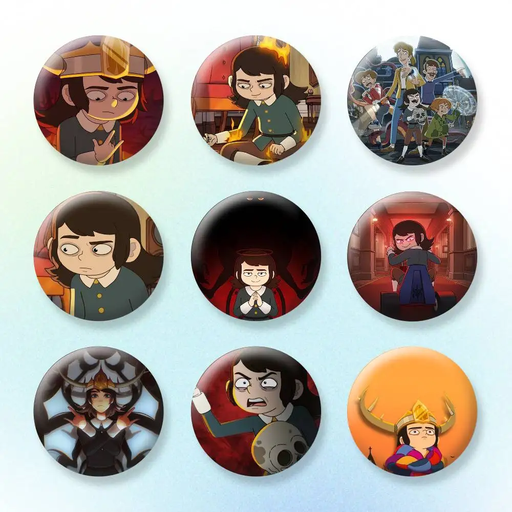 

Abaddon H-HauntedS H-Hotel Badges Creative Tinplate Button PinsBrooch Badge Clothes Backpack