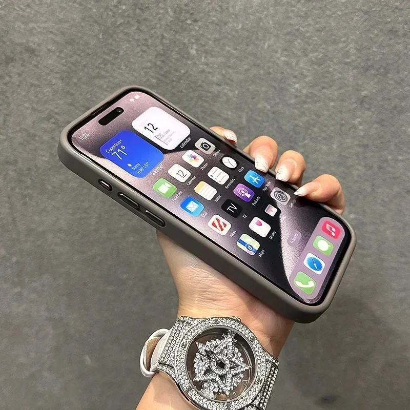 Funda de lujo magnética a prueba de golpes para iPhone 16 15 14 13 12 11 17 Pro Max para Magsafe con soporte y protector de lente de vidrio 6