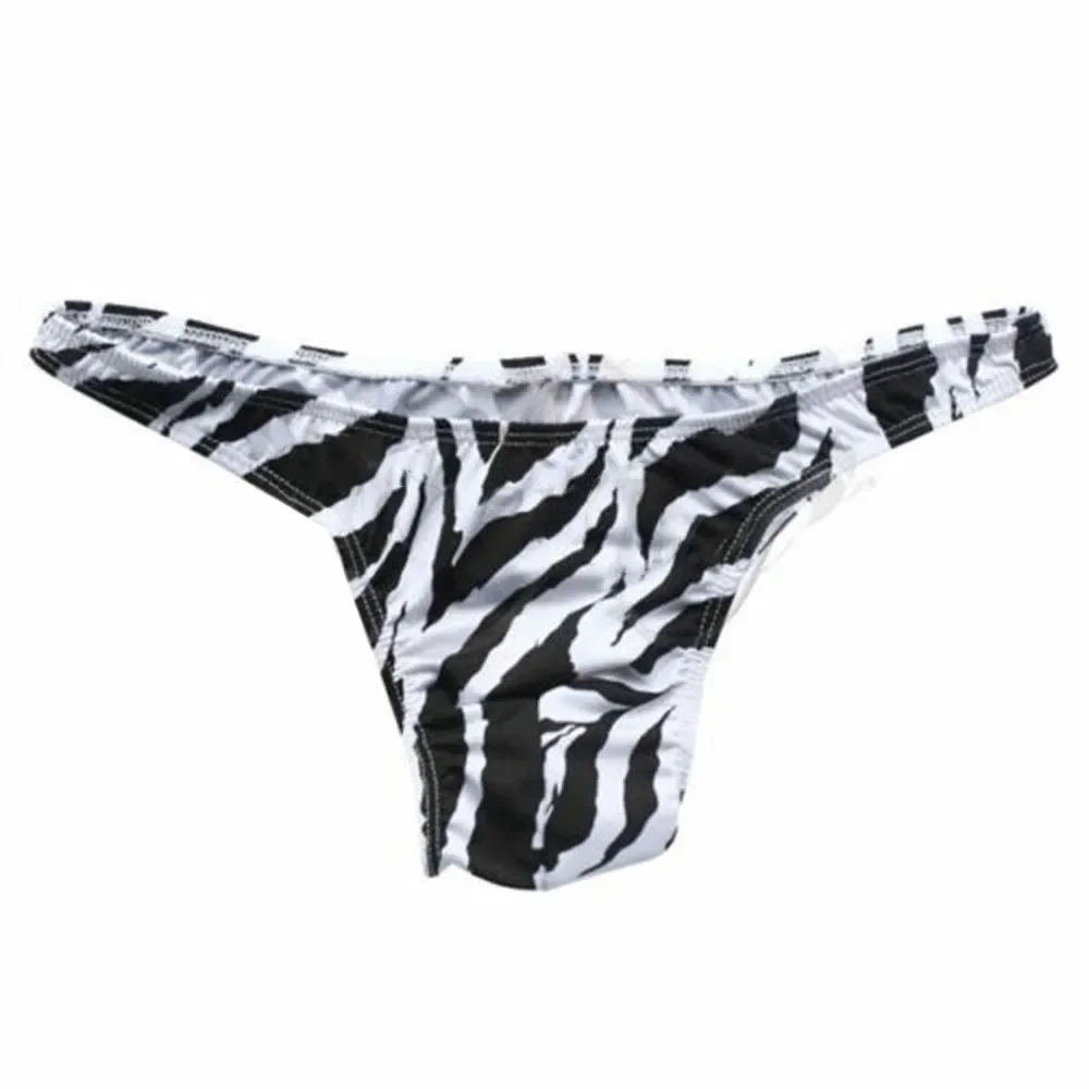 

Men's SwimwearPrint Breathable Thong Underwear Bikinis Low Waist Men's Fun Triangle Sexy Underpants Polyamide