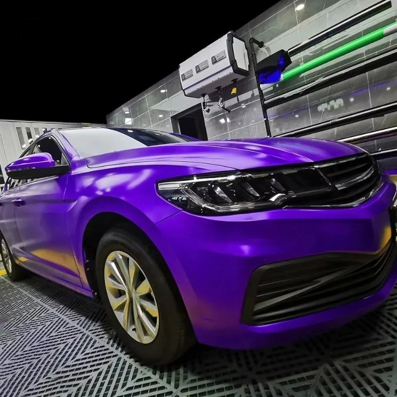 TPU smooth crystal purple vehicle film, full body color-changing car sticker