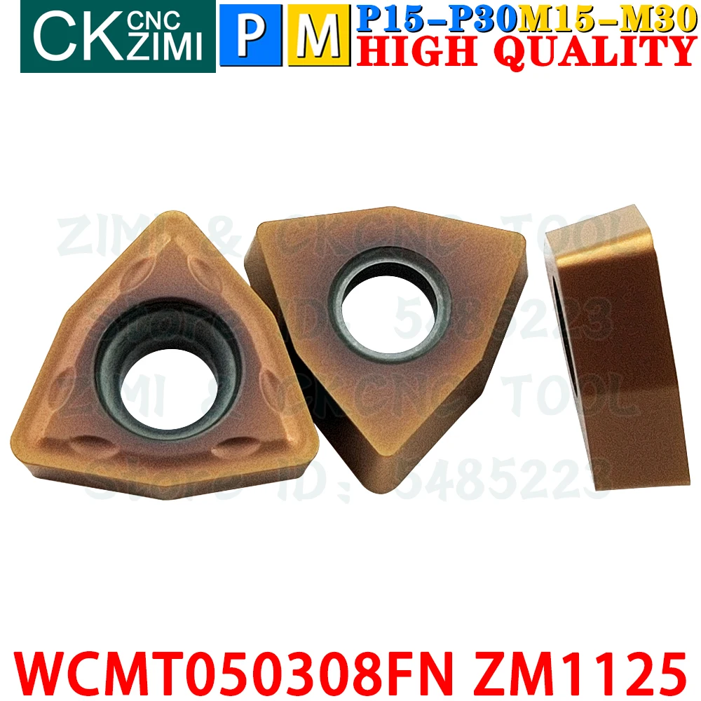 WCMT050308FN ZM1125 WCMT 050308 Inserti in carburo U trapani Inserti di tornitura Tornitura indicizzabile WCMX0503 WCMT 0503 WCMT050308 CNC Utensili da tornio da taglio per trapani WC U
