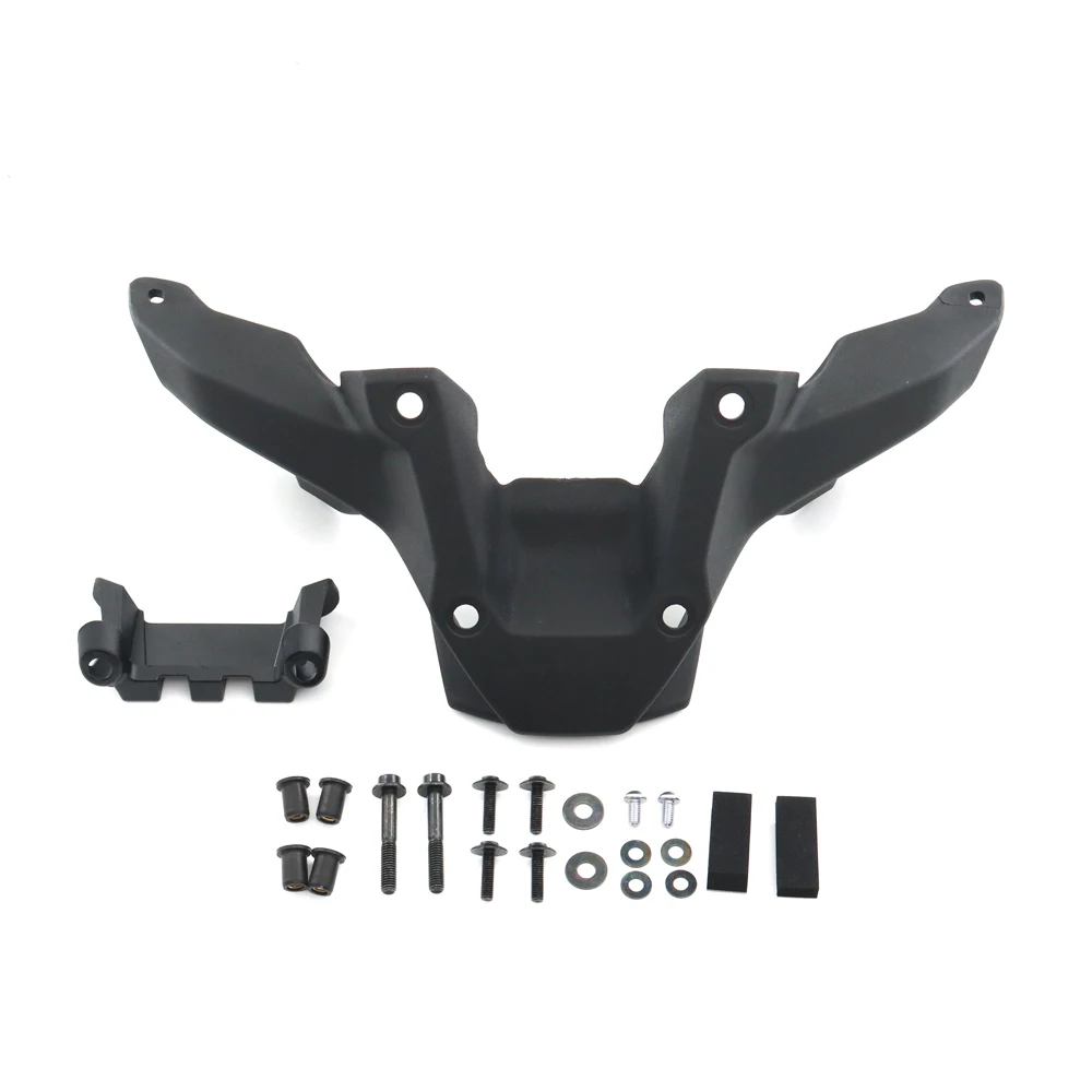 NEW Motorcycle Accessory Black Windshield Multifunctional Bracket Holder Wind Screen Support Kit For YAMAHA MT 09 MT09 2024-UP