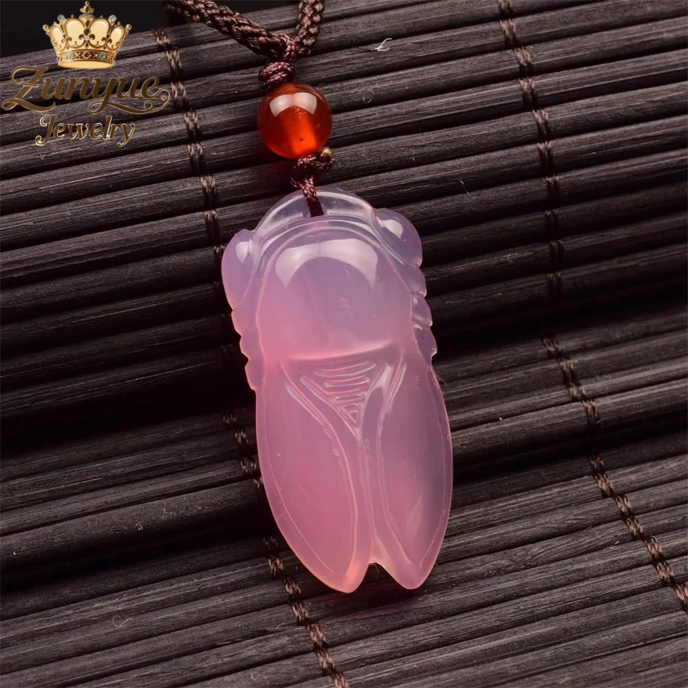 Natural Agate Ice Seed Powder Chalcedony Gourd Money Bag Pendant Luxury Quality Jewelry Fashion Jewelry Charms Popular Elegant