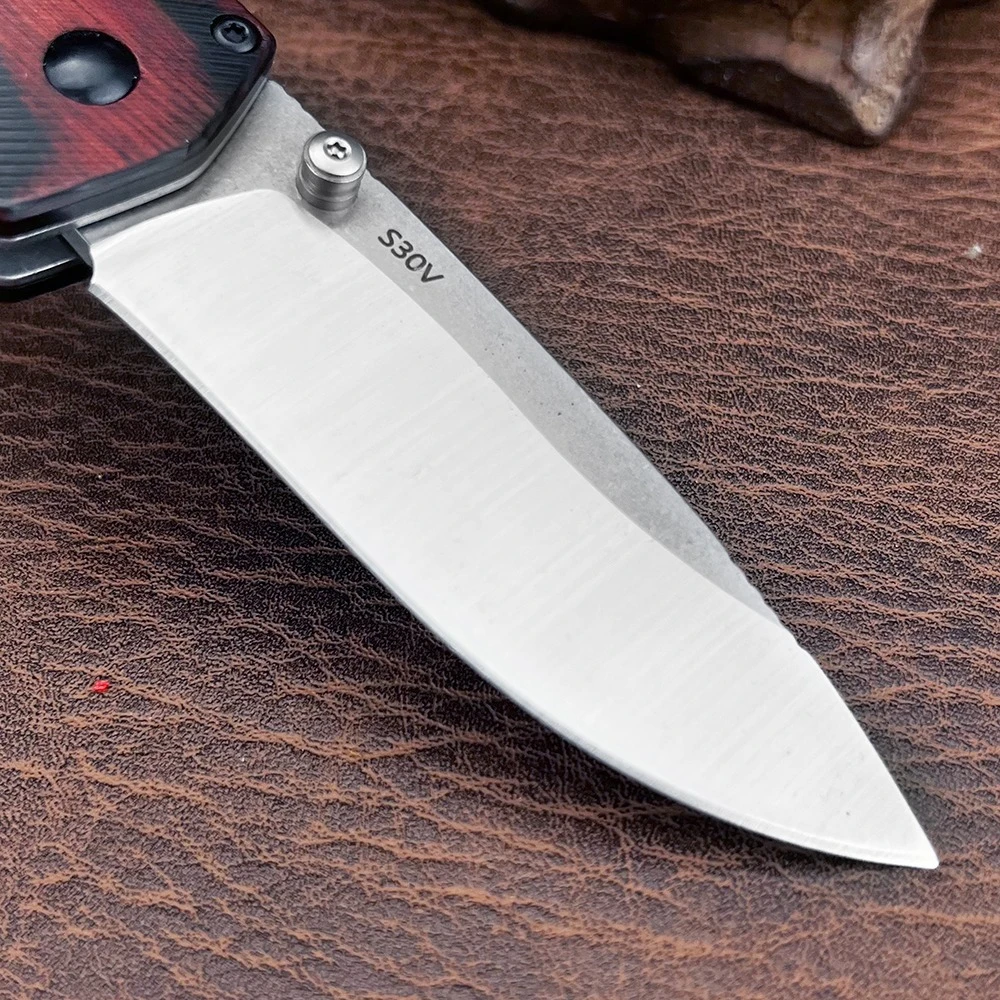 مقبض خشبي للدفاع عن النفس سكين شفرة قابل للطي استكشاف الغابة جيب الصيد كل يوم حمل سكينة محمولة حادة #3