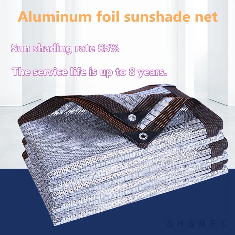 

85% Shading Rate Anti-UV Aluminum Foil Sun Shading Net Garden Balcony Outdoor Courtyard Automobile Sun Shade Cooling Sun Net