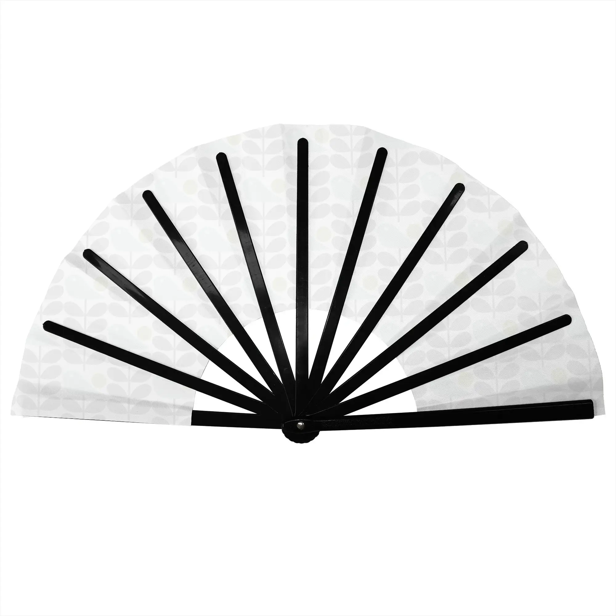 Custom Orla Kiely Birds Promotional Gift Hand Fan Wedding Scandinavian Flowers Durable Folding Fans Unique Bulk Pack Fan