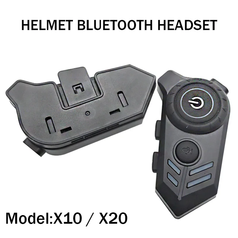 X10 / X20 Wireless Bluetooth5.3 Motorcycle Helmet Intercom Headset IPX6 Waterproof Intercomunicador Music Player Earphone