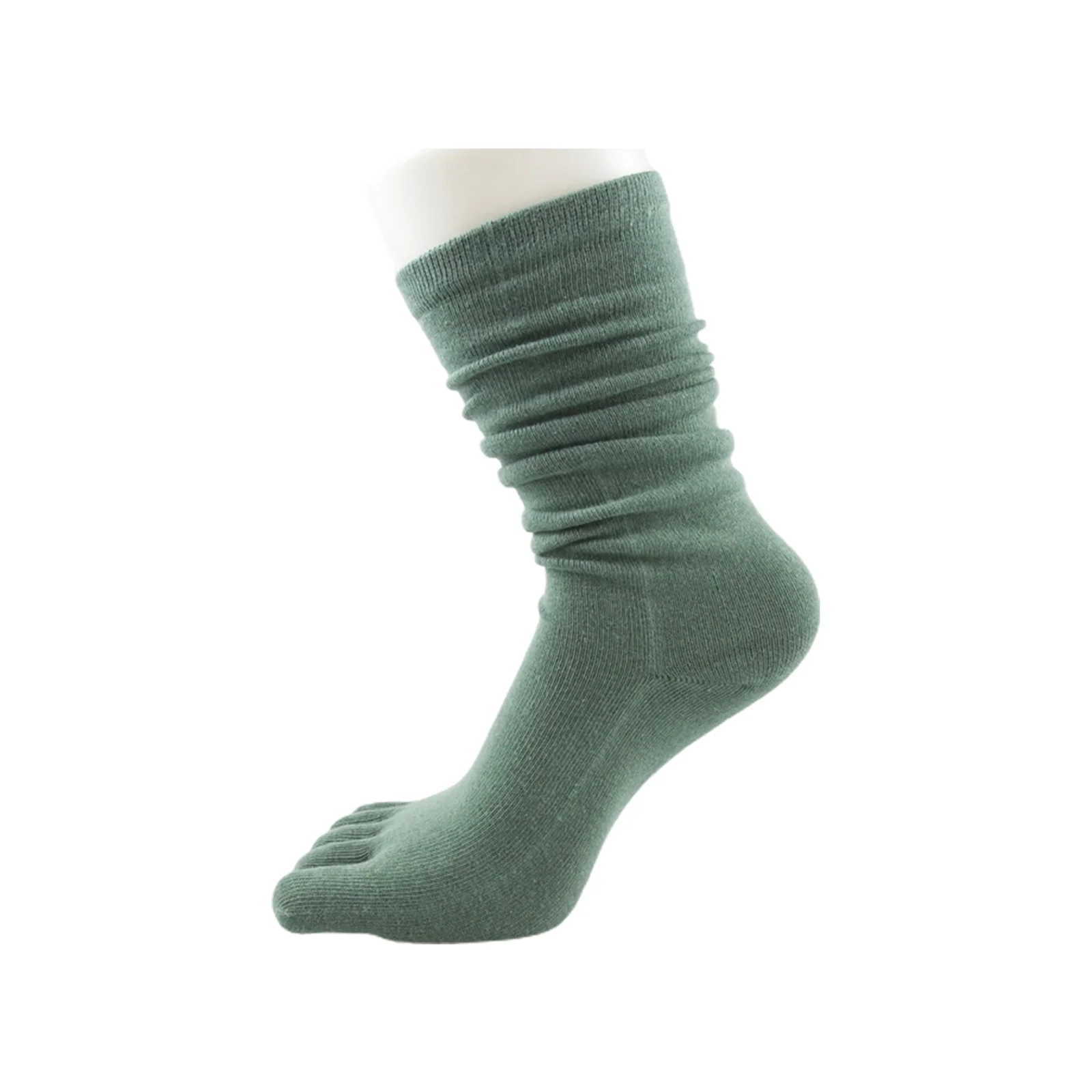 Ten-color versatile long toe socks set (lilac/yellow/dark green/coffee/pink/orange/red/purple/black/light green)