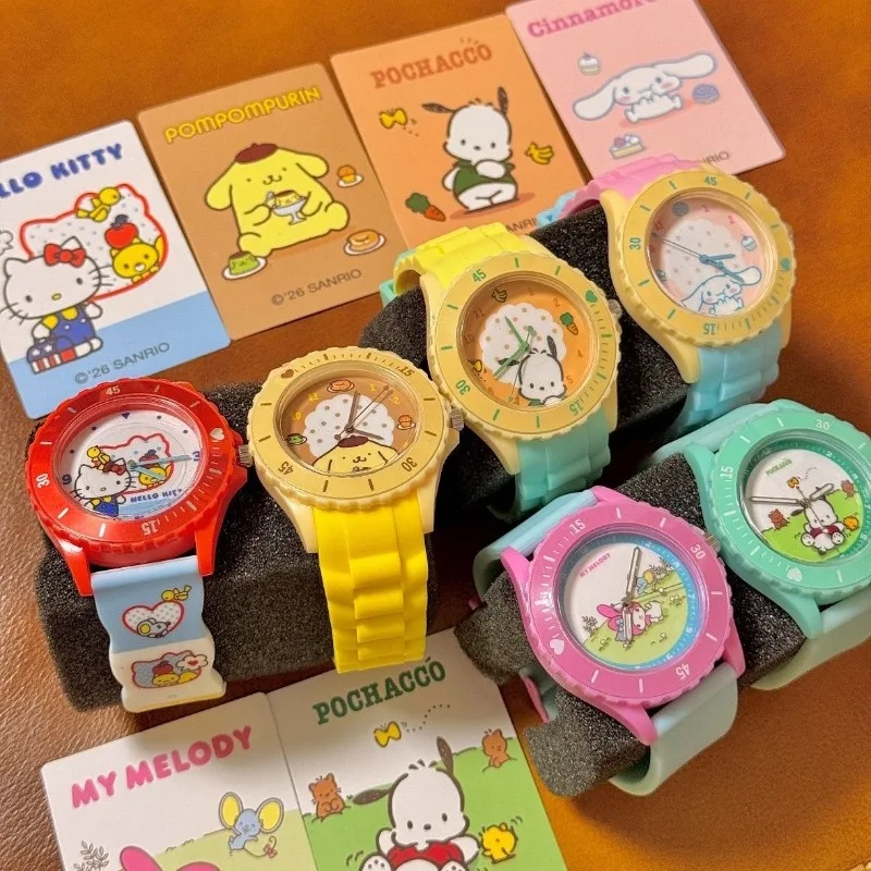 

Moetch Sanrio Spring Letter Watch Blind Box Hello Kitty Cinnamoroll Keroppi Cute Student Wristwatch For Girls Teens Sweet Gift