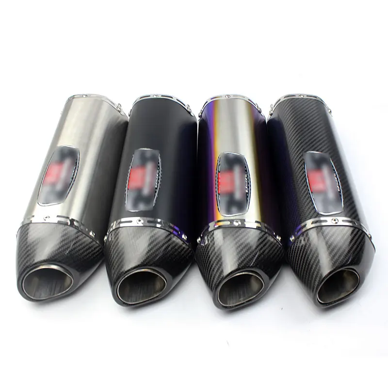 

420mm With DB Killer 38-51mm Motorcycle Exhaust For Yoshimura real Carbon Fiber Muffler Pipe pitbike gsr 600 cb650f R77 RS cafe